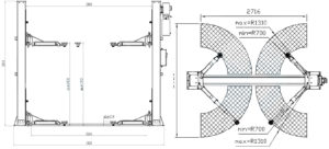 Discover the dimensions and spacing for the Atlas ATP9 2 Post Lift and see how this would suit your garage services.