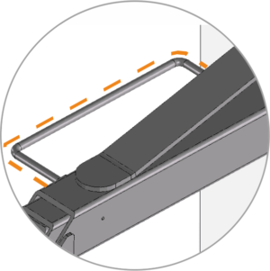 For user safety, the RB4000 2 Post Car Lift is fitted with a Foot Protection Device.