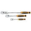 GearWrench 3Pc 90T Flex Head Ratchet Set 1/4-3/8-1/2