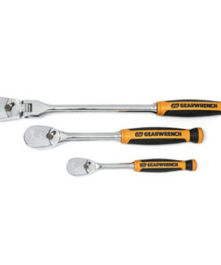 GearWrench 3Pc 90T Flex Head Ratchet Set 1/4-3/8-1/2