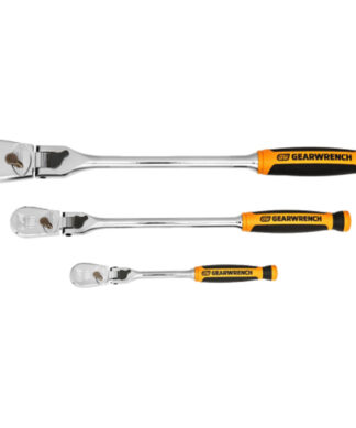 GearWrench 3pc 90T Cushion Grip Locking Flex Head Ratchet Set