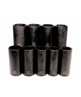 Socket Set Deep Impact 1/2 Dr 6 Point Mtr 22-30mm 9Pc