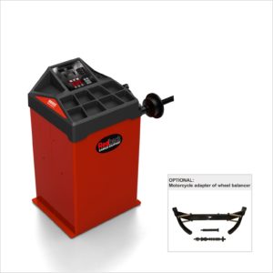 RB800 wheel balancer with motorcycle adapter