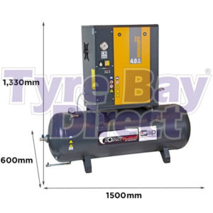 Mercury Mech 4.0-08-200 Screw Compressor dimensions