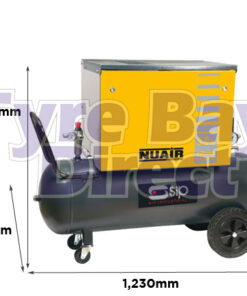 Airmate B3800/3M/100 Silenced Compressor dimensions