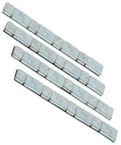 100 Strips of Self Adhesive 5g & 10g Weights with Polished Finish from Tyre Bay Direct