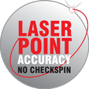 Laser point wheel balancing accuracy